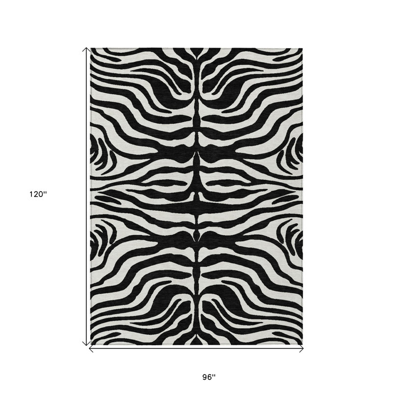 Tapis intérieur lavable noir 8 pi x 10 pi