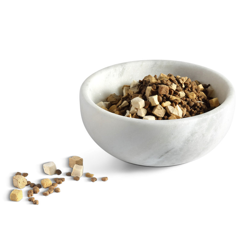 8In Natural Marble Dog Bowl Dish