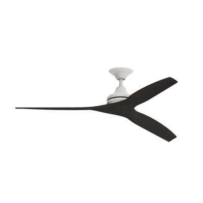 Spitfire 60 inch Indoor/Outdoor Ceiling Fan - Matte White with Dark Walnut blades