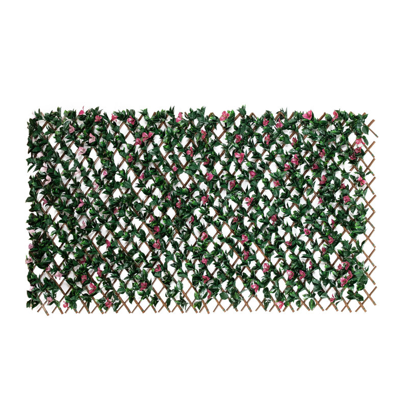 40 po x 80 po Écran de clôture extensible artificiel résistant aux rayons UV Bougainvillea (intérieur / extérieur)