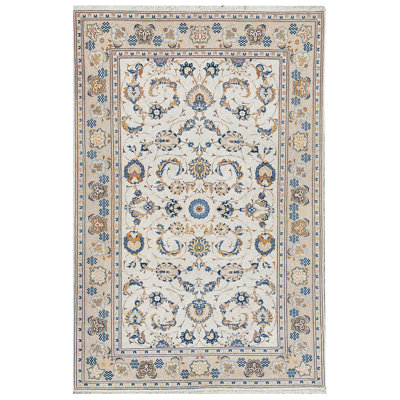 Wool Oriental Area Rug in Ivory