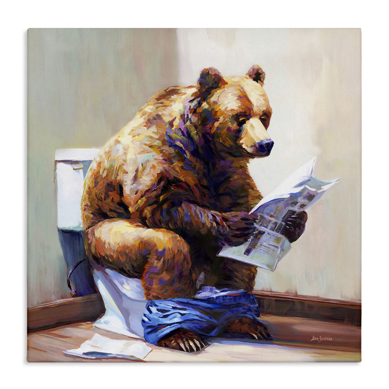 «Bath Bath Bear» par Leon Devenice, H 17 po x l 17 po