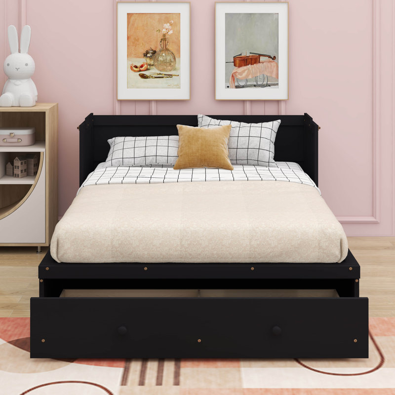 Queen Murphy Bed With USB And Drawer, Espresso