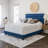 Boyd Sleep Napoli Faux Leather Fabric Upholstered Platform Bed Frame w/Adjustable Headboard, no Noise Strong Wood Slat Support, Box Spring/Foundation Required, Easy Effortless Assembly,-286816229-286816236