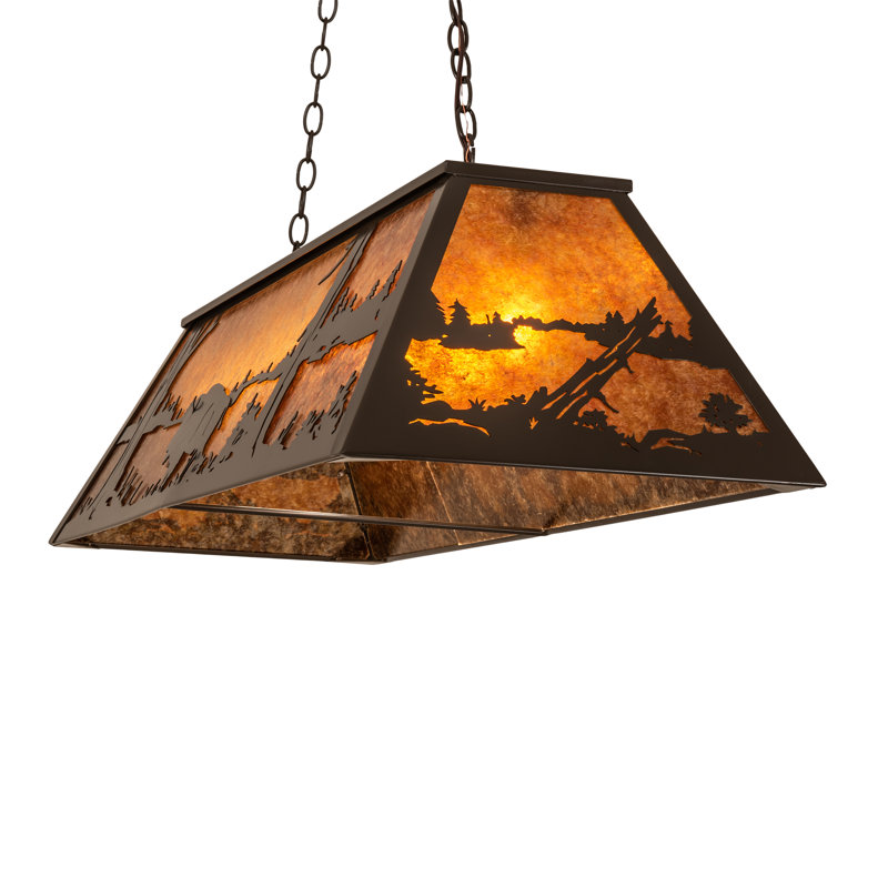 Rustic Lodge 6 - Light Pendant, 16" H x 17" W x 48" L