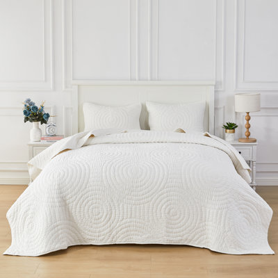 Cotton Circle Hand Stitch Voile Quilt Set
