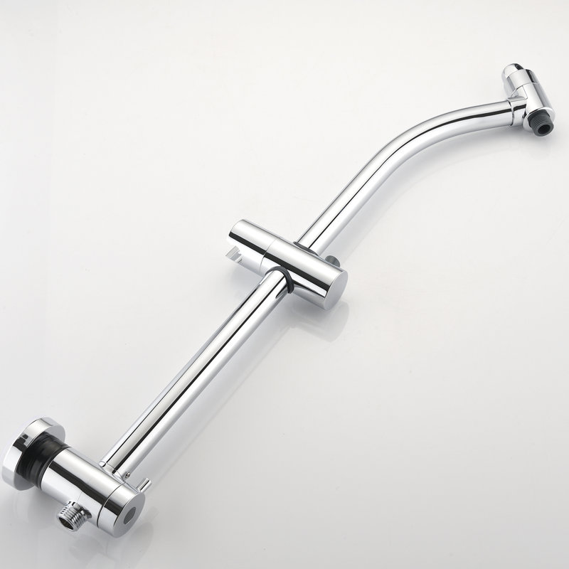 Douche murale avec glissière en acier inoxydable, double tête à 7 réglages, finition du système de spa de tête, perceuse
