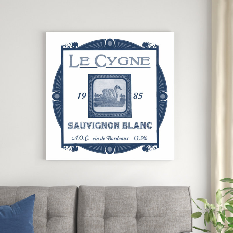 Indigo étiquettes à vin, H 36 po x l 36 po