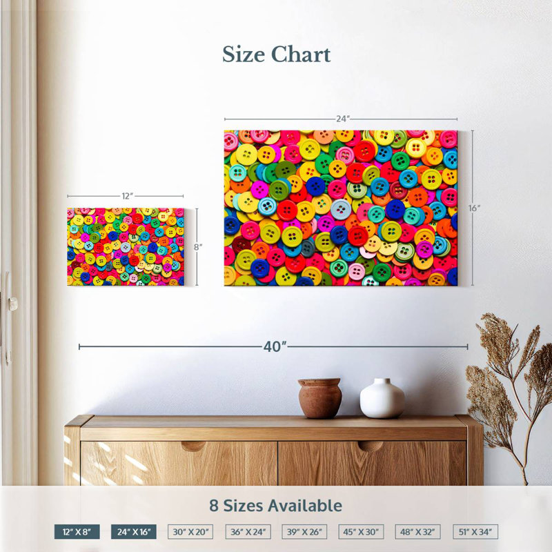 Senne Buttons Collection, 16" H x 24" W