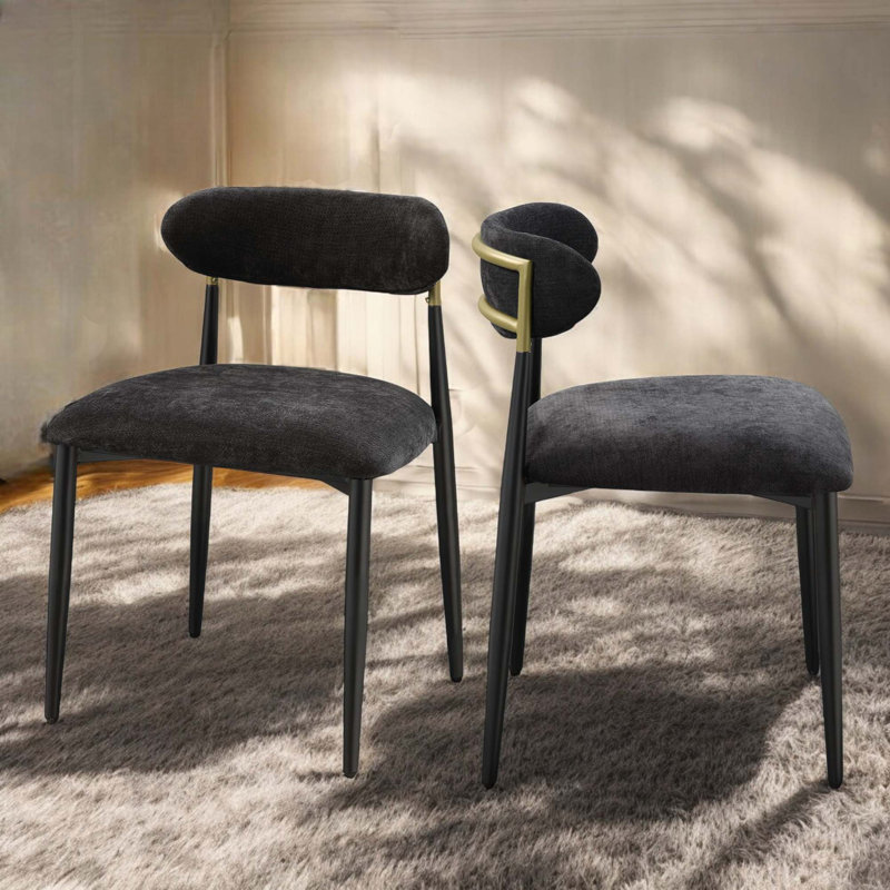 Ensemble de 2 chaises d'appoint Jaramillo, Noir
