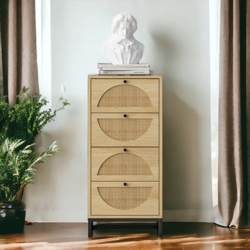 Armoire de rangement Hamund, Naturel/brun