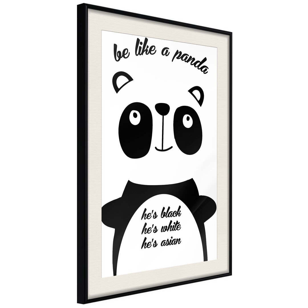 Gerahmtes Poster Tolerant Panda