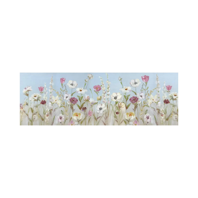 Spring Blooms by Sally Swatland - Wrapped Canvas Painting, 30.48 cm H x 91.44 cm W x 3.175 cm D
