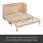 Grand lit escamotable grand format avec tiroir et un ensemble de prises et de ports USB, conception moderne-923879075