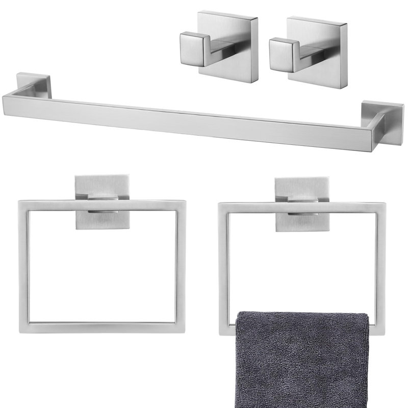 Brushed Nickel 5-Piece Bathroom Hardware Set