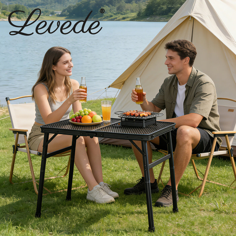 Rectangular Folding Outdoor Camping Table , 40cm cm W 60cm cm D, 55.5cm H x 60cm W x 40cm D