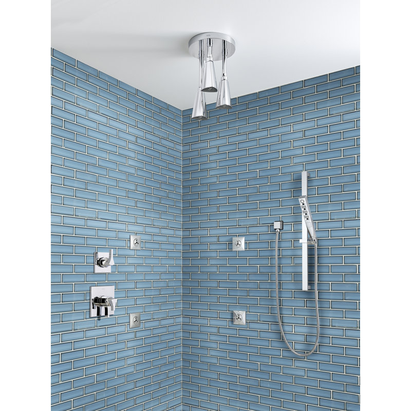 Subway 12 in. x 12 in. Glossy Glass Mosaic Wall Tile, Mizu