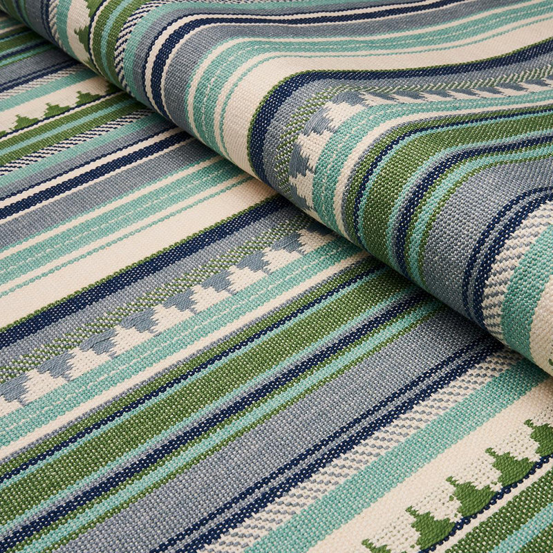Tissu à rayures Zuni, Turquoise
