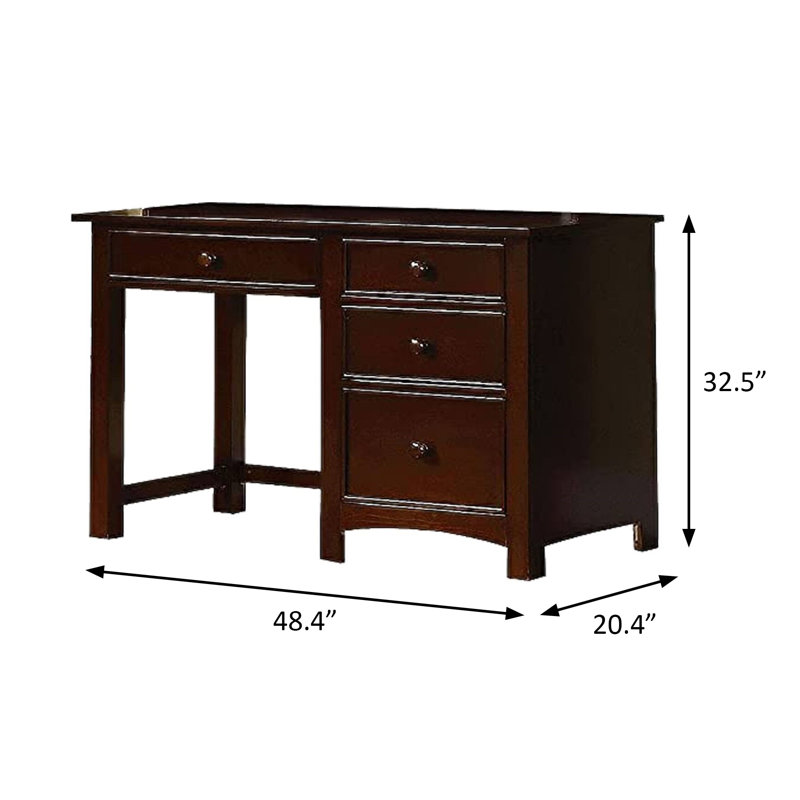 48.4" W Transitional Desk, Brown