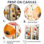 Corail orange fantaisiste botanique sauvage I - art mural moderne 2 panneaux-1850341713-1850341719-1850341716