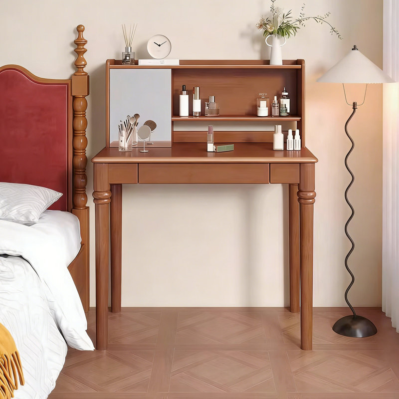 Bureau de maquillage rétro de style français, Brun
