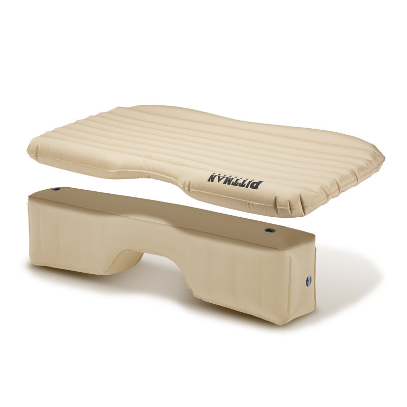 Tan Inflatable Full-Size Rear Seat Air Mattress with Pump