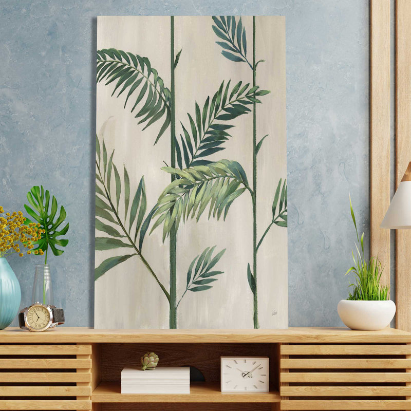 Modern Fronds II - peinture, L 18 po x H 30 po, Toile tendue