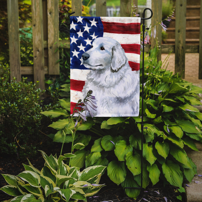 2 côtés en polyester de 2 côtés american drapeau de jardin, Mastiff