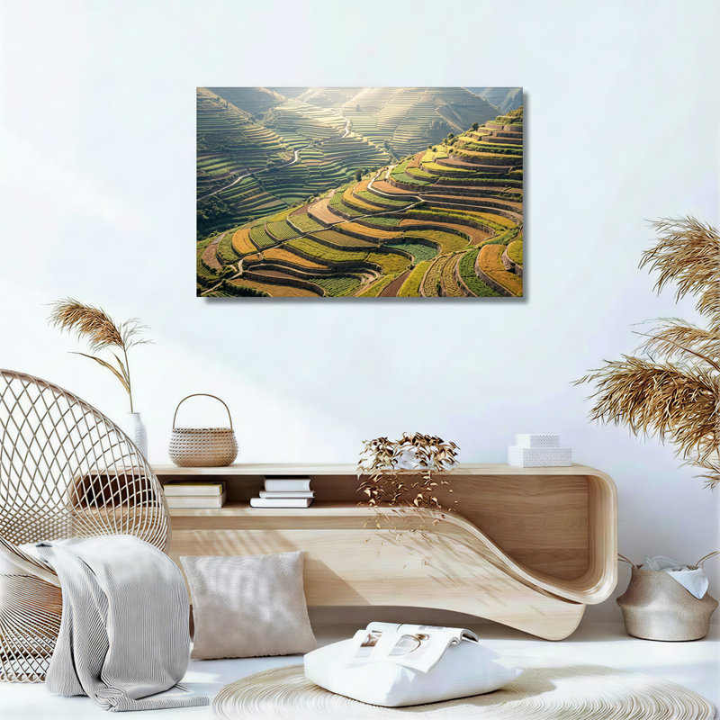 «Layered Green and Brown», art sur toile, H 28 po x l 40 po