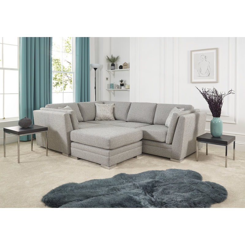 Charlotte 5 Seater Corner Sofa, Dark Grey