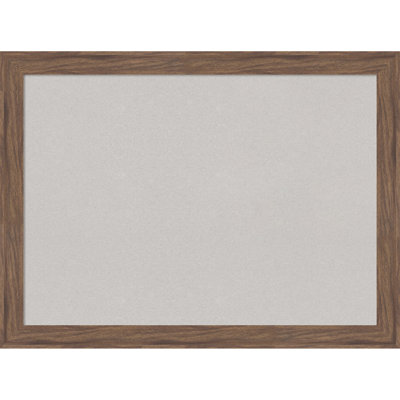 Pia Medium Brown Narrow Framed Corkboard, Grey Cork Bulletin Board, Organization Board, Pin Board