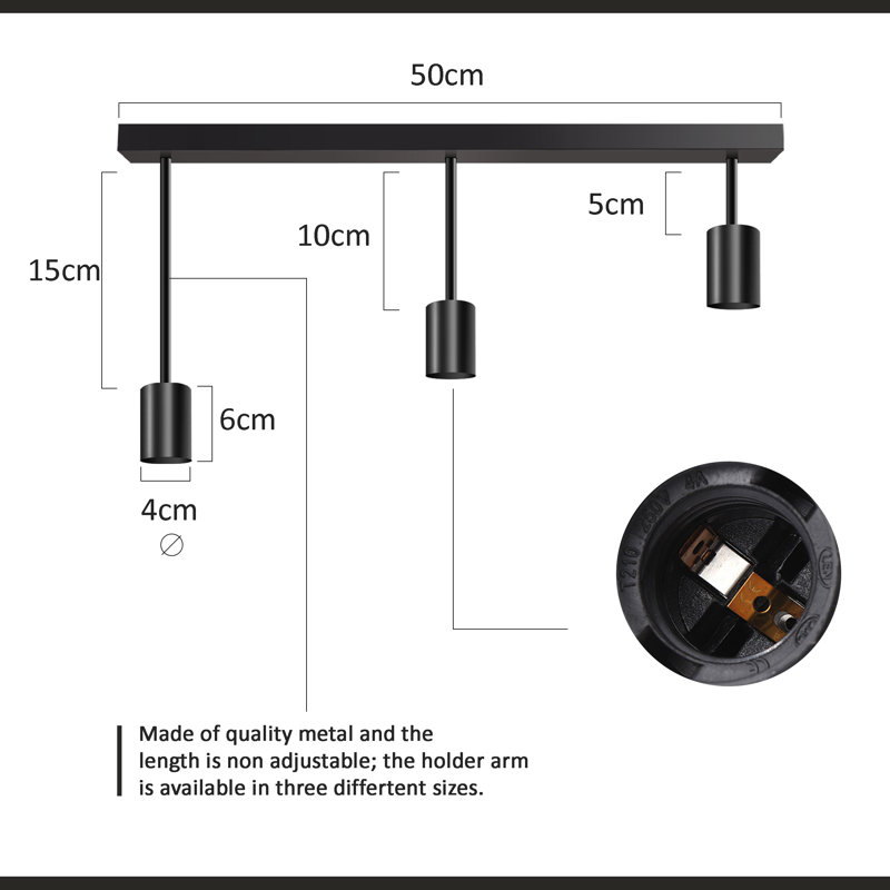 Northdale 1 - Light Black Kitchen Island Pendant, No