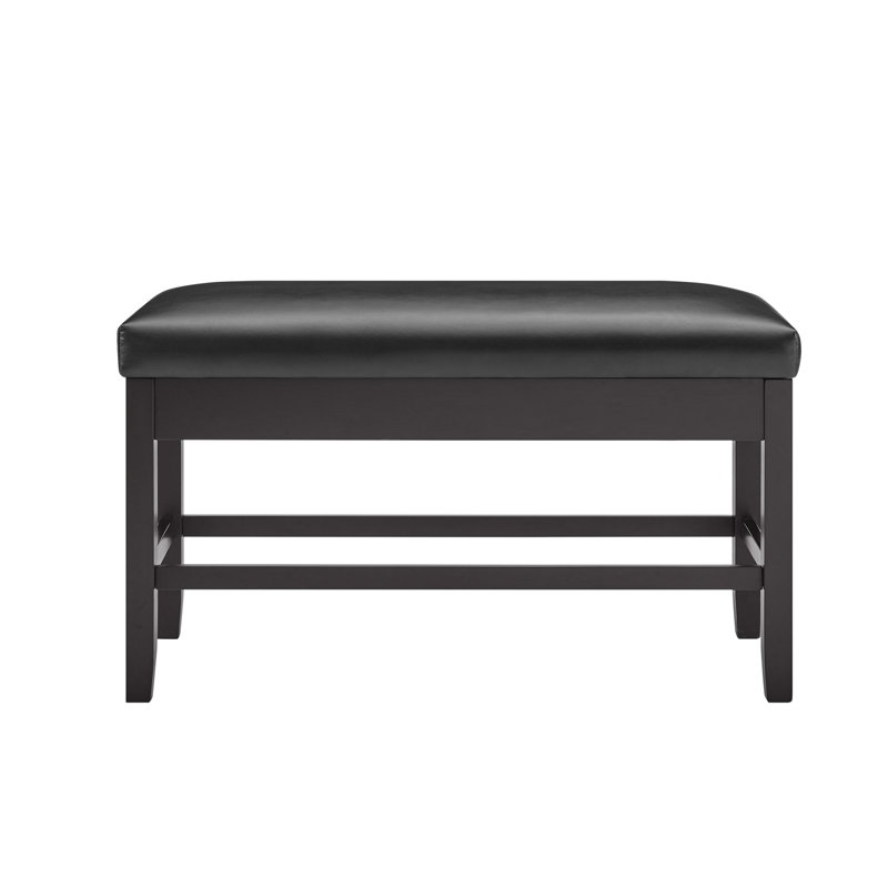 Carrara 6-Piece Marble Counter Dining Set(Table, Storage Bench & 4 Counter Chairs)