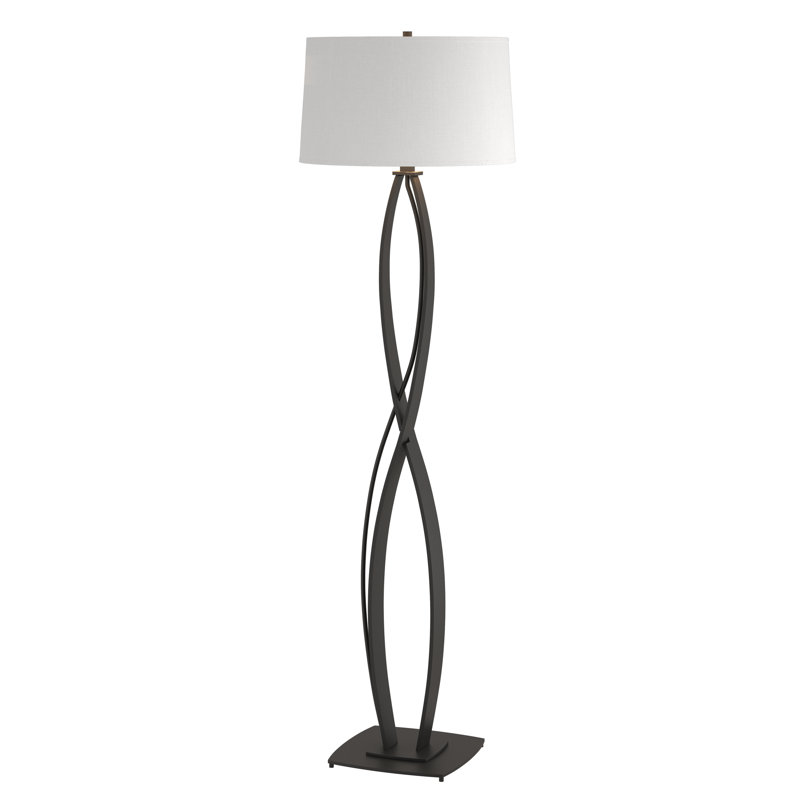 Almost Infinity Floor Lamp, Natural Anna, Black