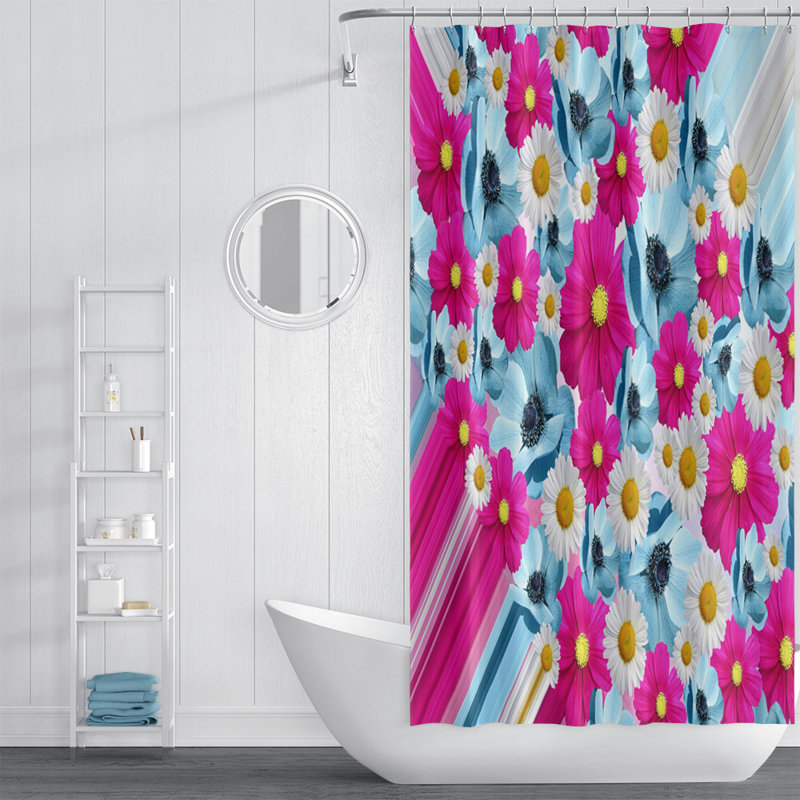 Rideau de douche simple Floral, H 93 po x l 70 po
