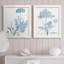 Antique Botanical In Blue V - ensemble de 2 peintures sur toile encadrées-1586218843-1586218854