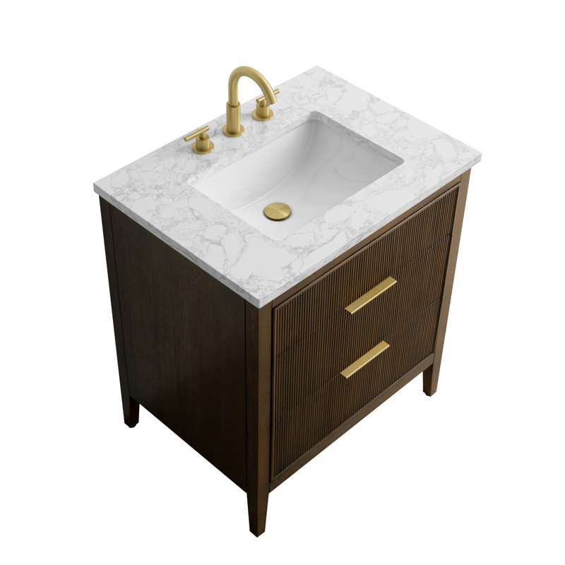 Emma 30" W Single Vanity, Chestnut Brown