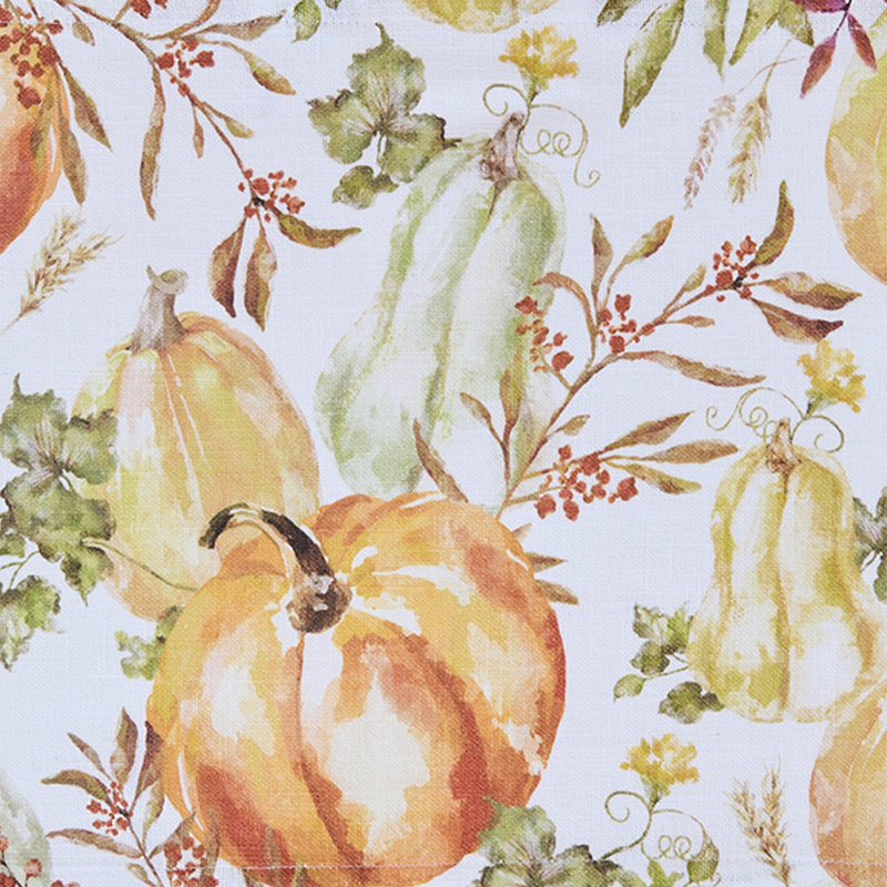 Ensemble de 4 napperons citrouille Cullum, L 13 po x L 19 po, Floral orange