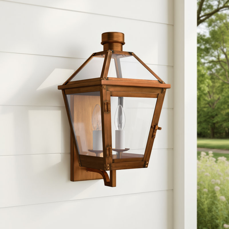 Sharla Melita 16.25" H Wall Light, Natural Copper