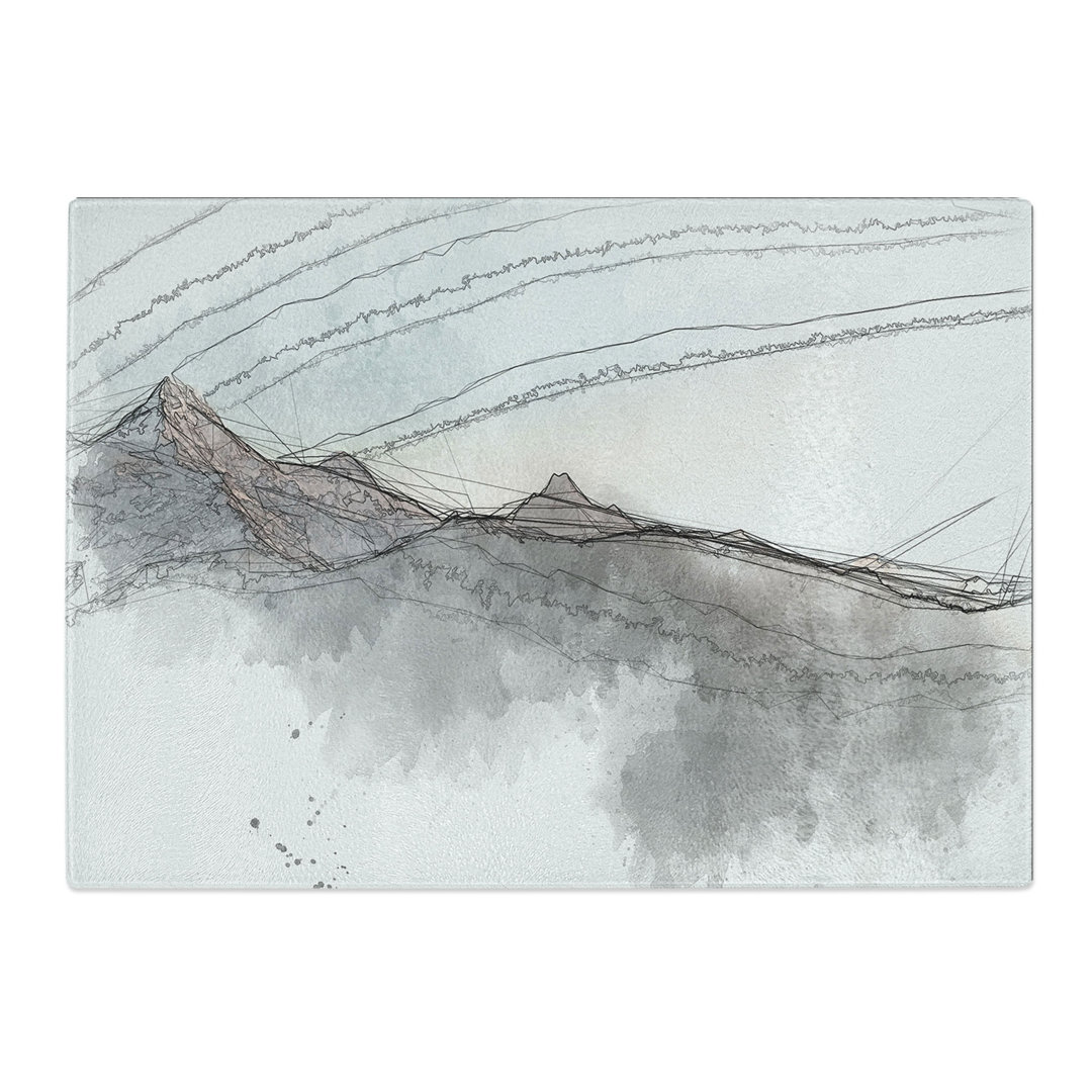 Tempered Glass Annapurna Circuit Trek in Nepal Sketch Chopping Board