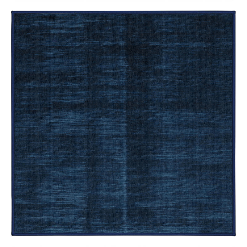 Machine Washable Solid Gray Area Rug, Square 3'