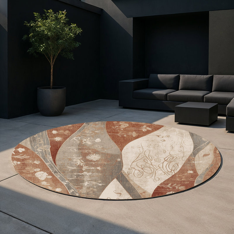 Tapis intérieur et extérieur Meadow Mirage, Rond 5 pi