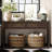 55" Console Table, Rustic Wooden Entryway Table With Storage Drawers And Open Shelf, Elegant Sofa Table For Hallway And Living Room-1712807456