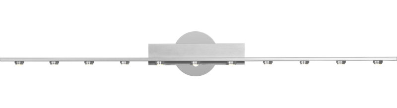 Applique murale en aluminium Zaakir, Aluminium brossé