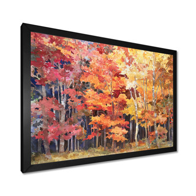 «Autumn Serenade Forest - Autumn Landscape», reproduction d'art mural