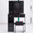 29.2" Small Space Left Drawer Desktop Vanity Table + Cushioned Stool, Extra Large Right Sliding Mirror, Multi Layer High Capacity Storage, Practical Fashionable Dresser, Suitable For Small Space-1225024681
