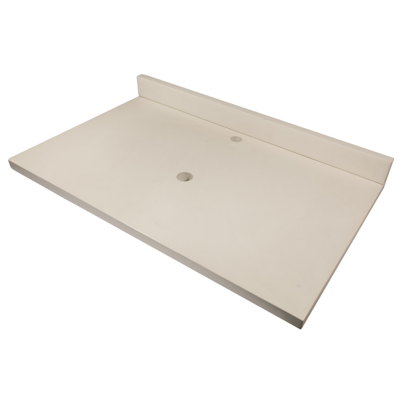 Plateau de meuble-lavabo simple 37 po, Blanc