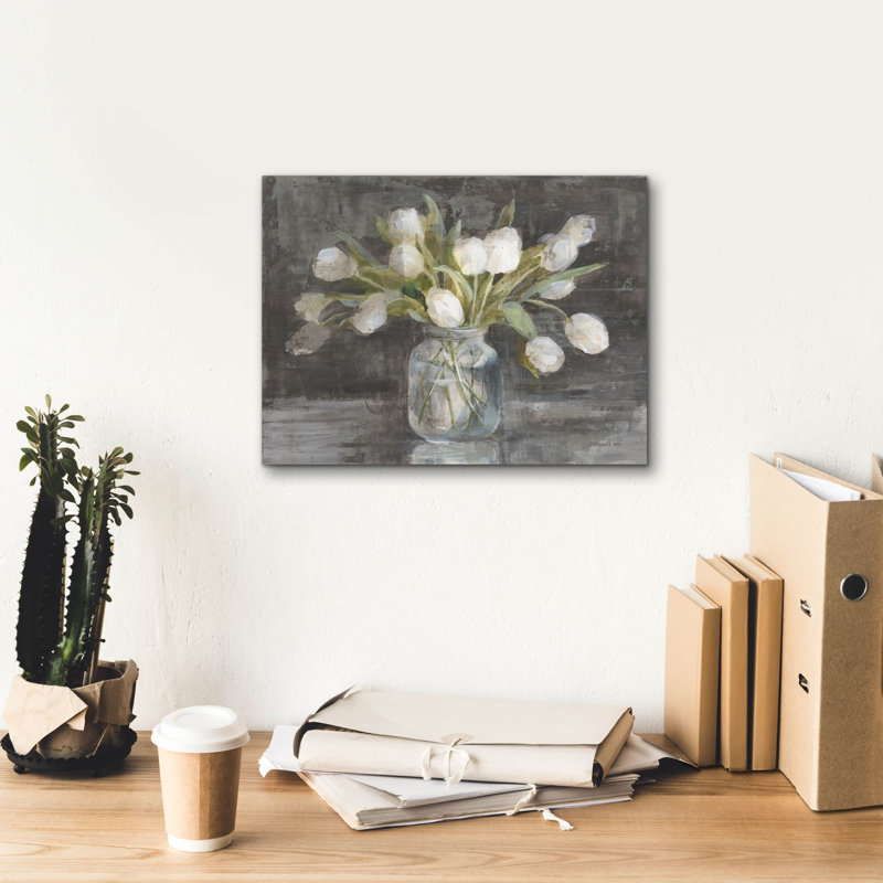 Art mural sur toile Winston Porter «April Tulips» par Danhui Nai, H 12 po x l 16 po