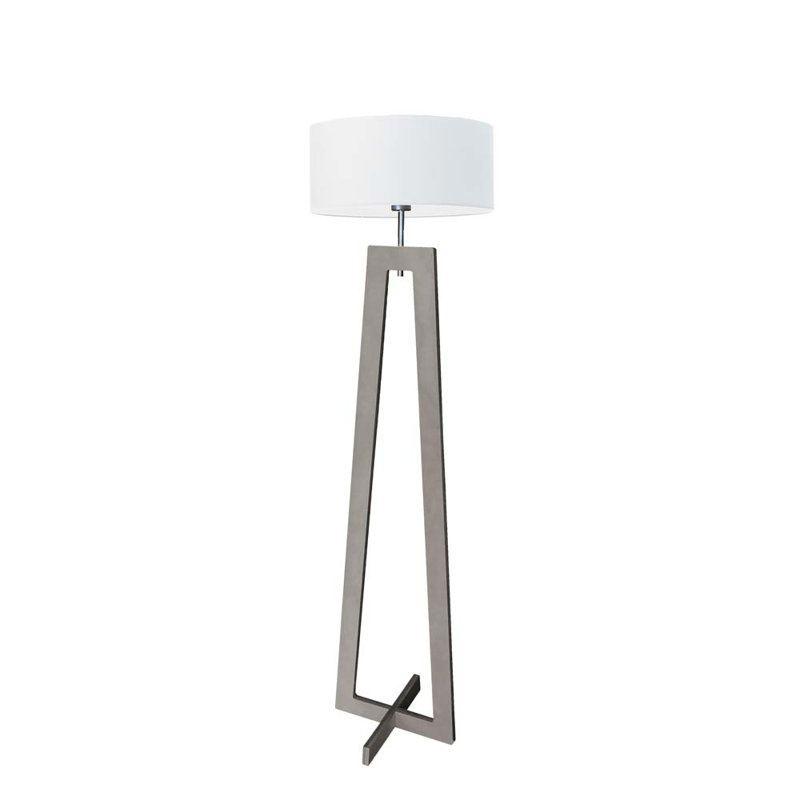 Chakka 148cm Traditional Floor Lamp, White, Grey