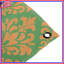 Tapisserie murale orange et vert damassé-955444975